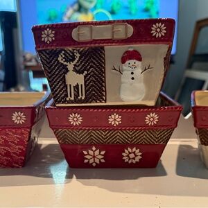 St. Nicholas Square Cream Ceramic Dish with Hand-Painted Mark